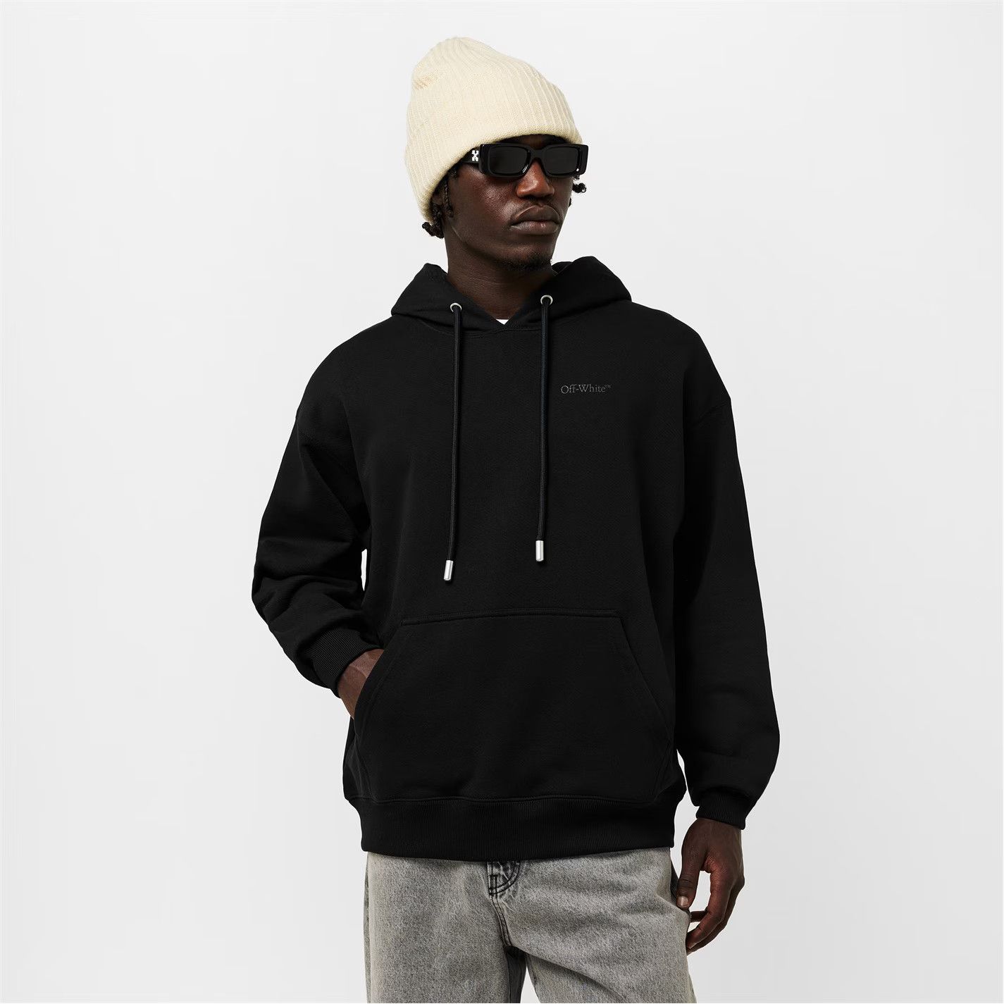 Off-White o1g2r1mq0226 Skate Pull Over Hoodie In Black Size US XL / EU 56 / 4 - 3 Thumbnail