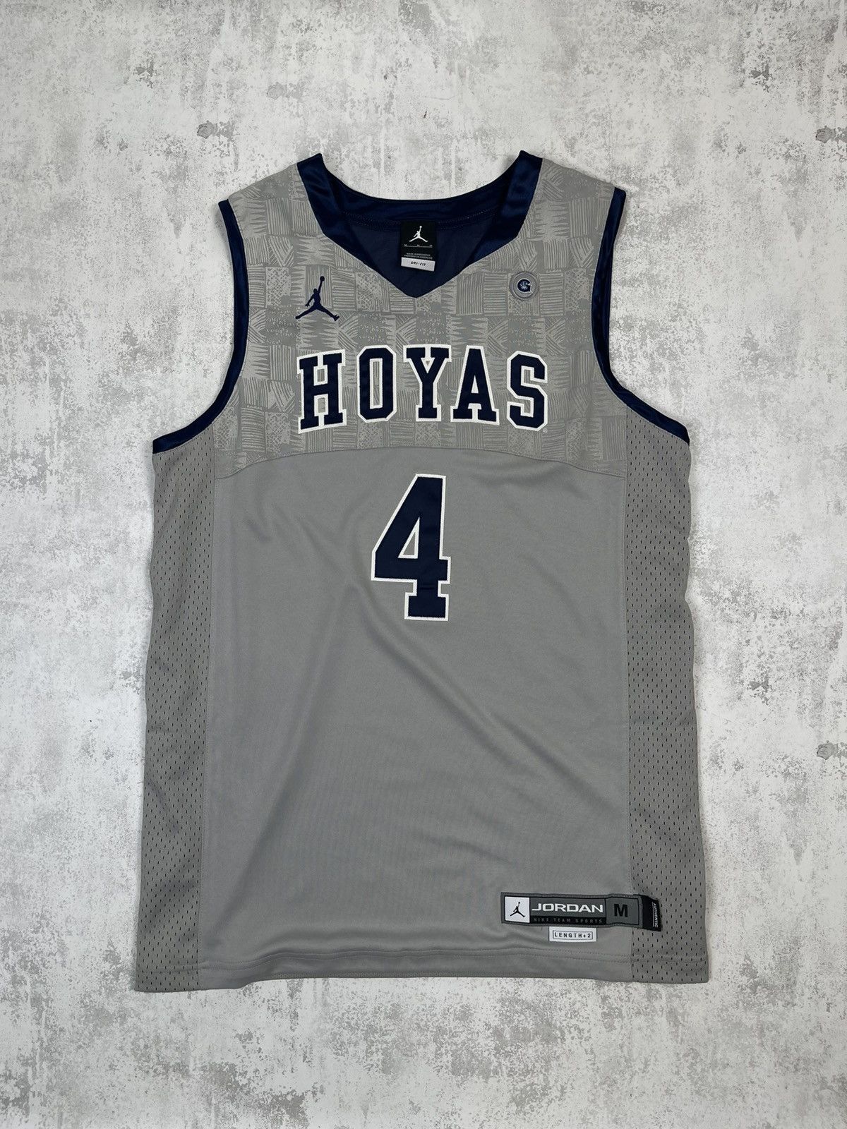 Jordan Brand 2010-11 Georgetown Hoyas Jordan Elite Kente Trim Jersey #4 Size US M / EU 48-50 / 2 - 1 Thumbnail