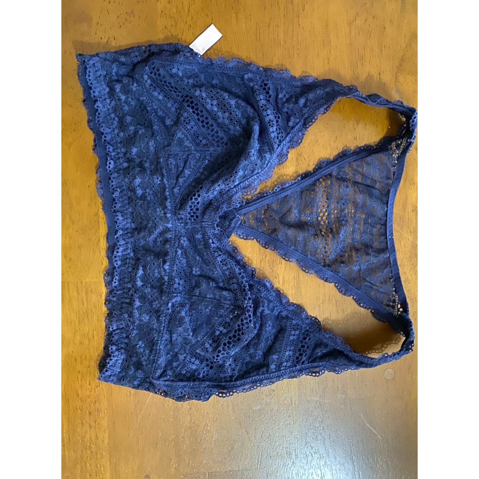 Victoria's Secret Victoria's Secret Royal Blue Floral Lace Bralette Size S/P Size ONE SIZE - 2 Thumbnail