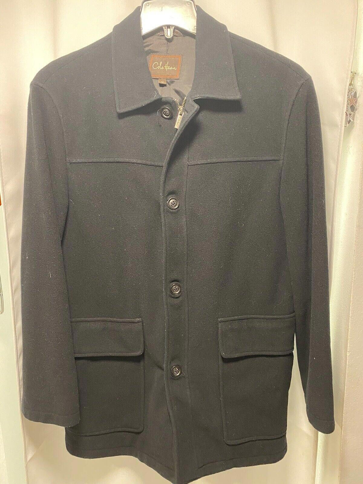 Cole Haan Cole Haan Wool Cashmere Top Coat Black Size M Size US M / EU 48-50 / 2 - 2 Thumbnail
