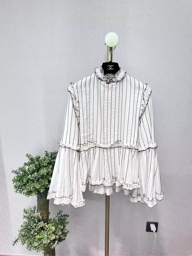 Chanel Chanel Wood ear striped shirt Size XS / US 0-2 / IT 36-38 - 1 Thumbnail