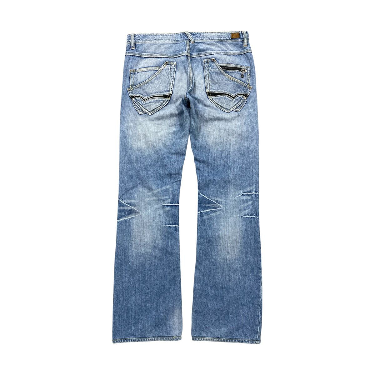 If Six Was Nine Nicole Club For Men Flared Studded Punk Style Jeans Denim Size US 34 / EU 50 - 8 Thumbnail