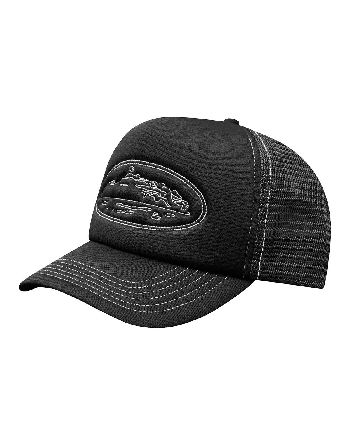 Corteiz Corteiz Black 5 Star trucker hat | Grailed