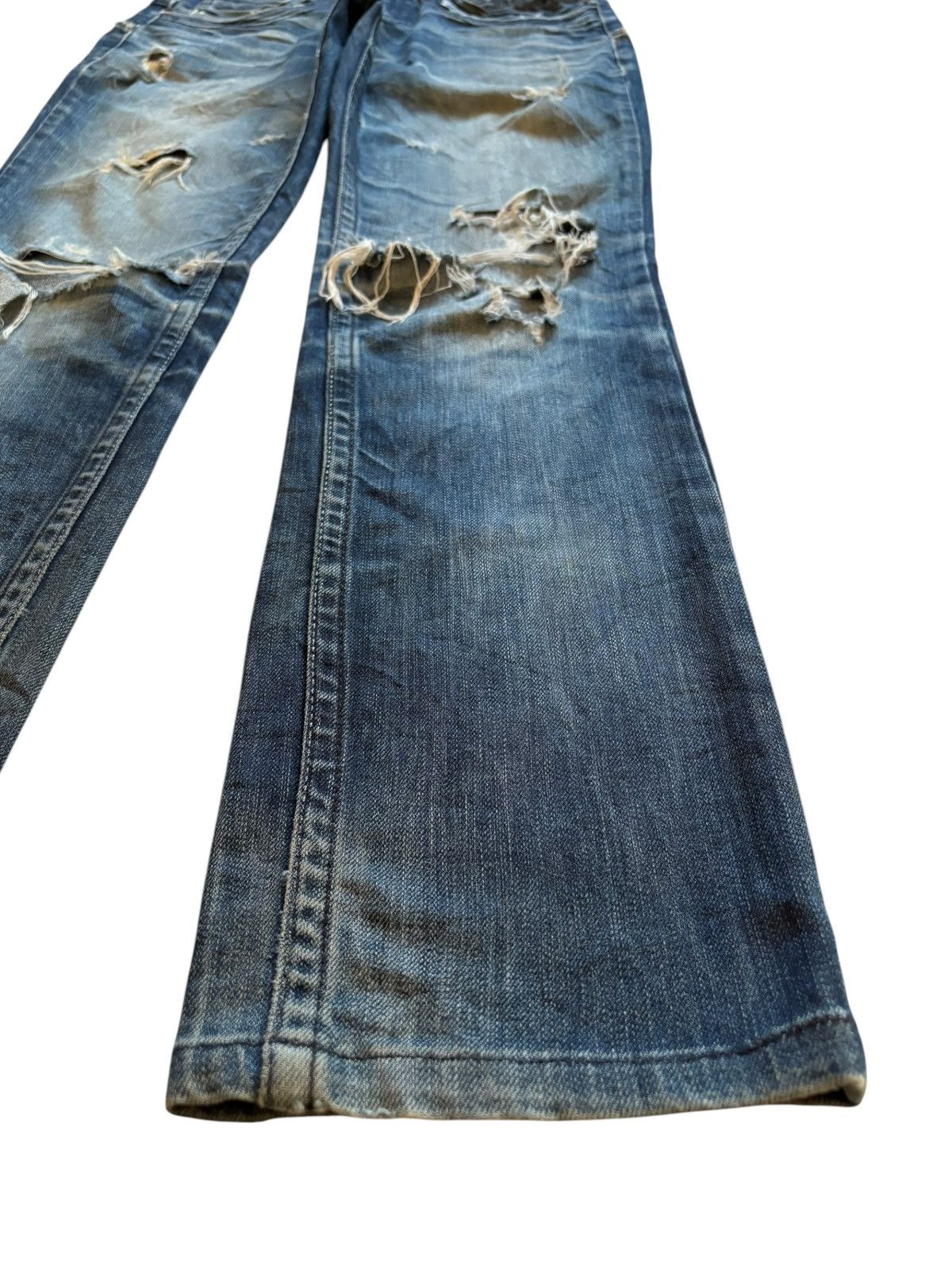 Japanese Brand × Seditionaries Vintage Japanese Brand Mud Wash Skull Embroidered Jeans Size US 31 - 7 Thumbnail