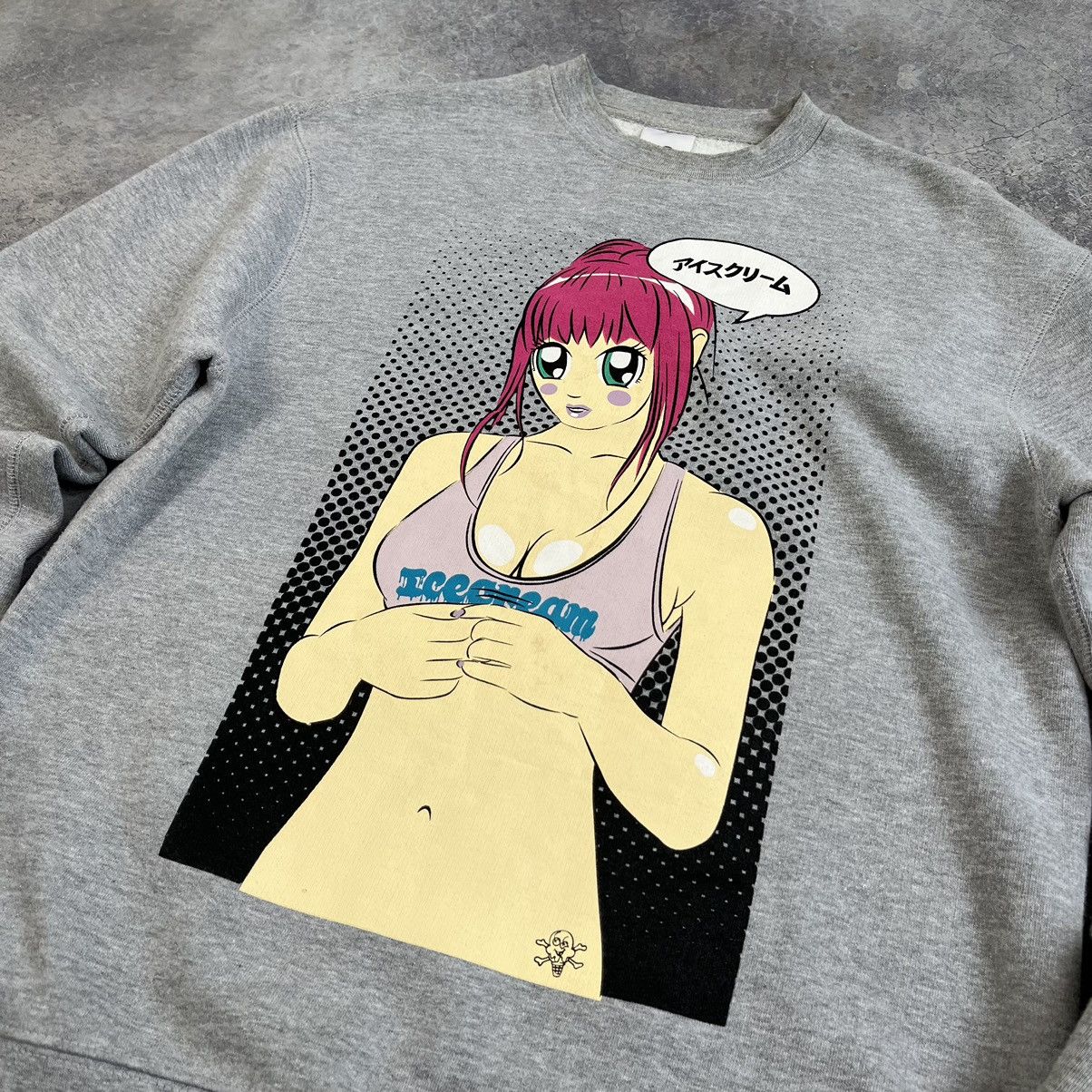 Billionaire Boys Club × Icecream VINTAGE ICE CREAM BBC ANIME GIRL SWEATSHIRT CREWNECK SIZE S Size US S / EU 44-46 / 1 - 3 Thumbnail