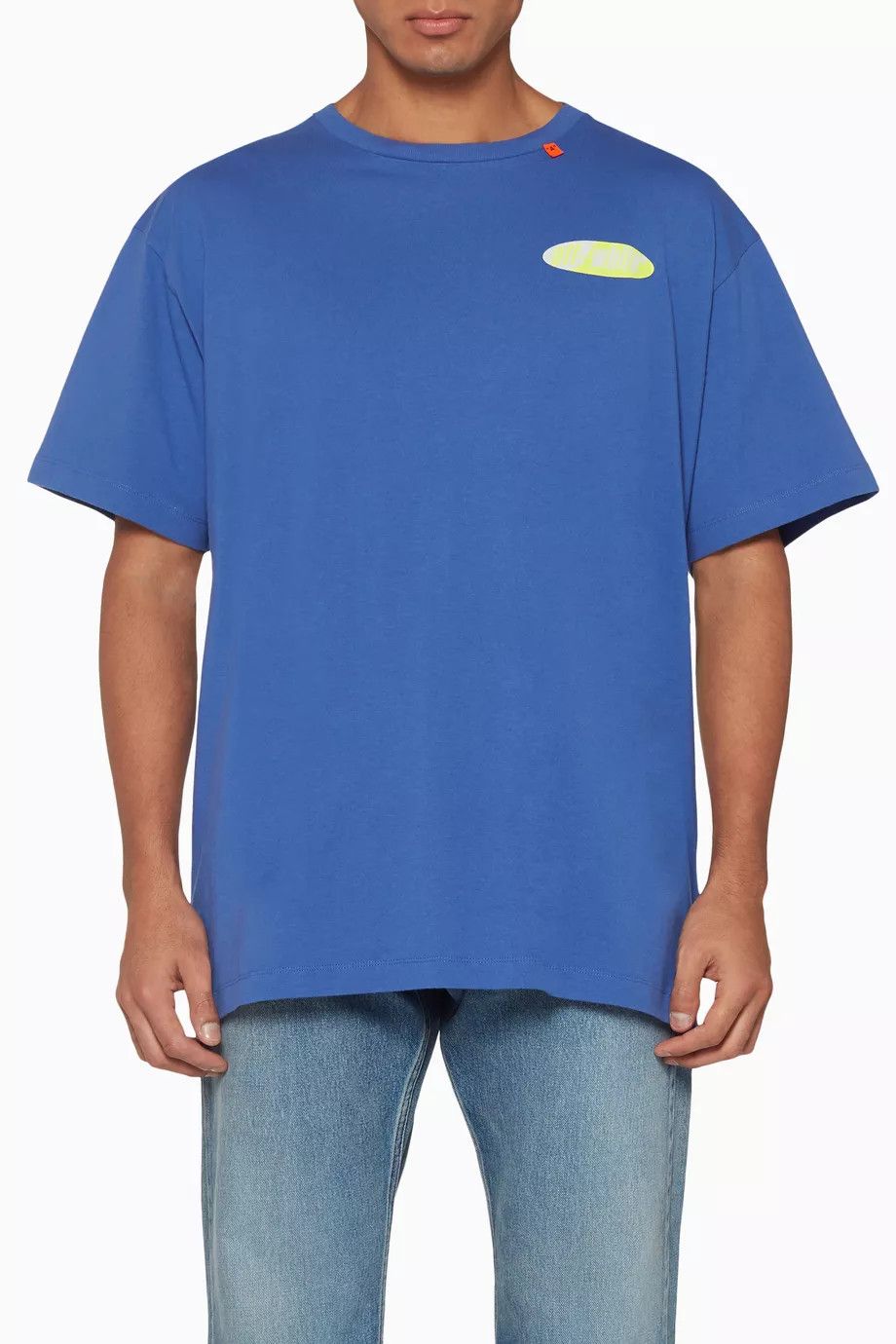 Off-White Blue and Yellow Split Arrows Oversized T-Shirt Size US L / EU 52-54 / 3 - 4 Thumbnail