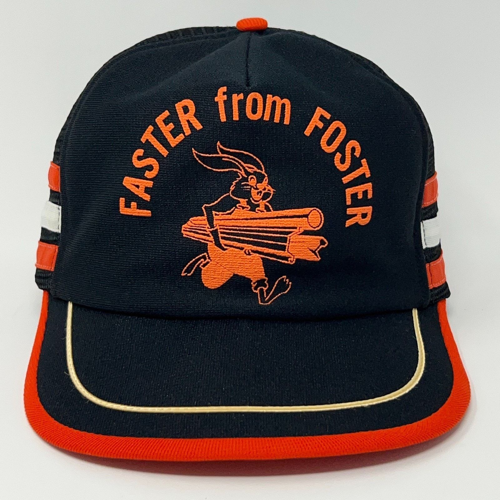 Vintage Vintage Faster From LB Foster Trucker Hat Baseball Cap Black Size ONE SIZE - 1 Thumbnail