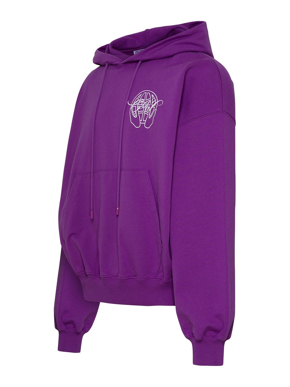 Off-White o1gr1nt1124 Hand Arrow Boxy Hoodie in Orchid White Size US XL / EU 56 / 4 - 2 Thumbnail