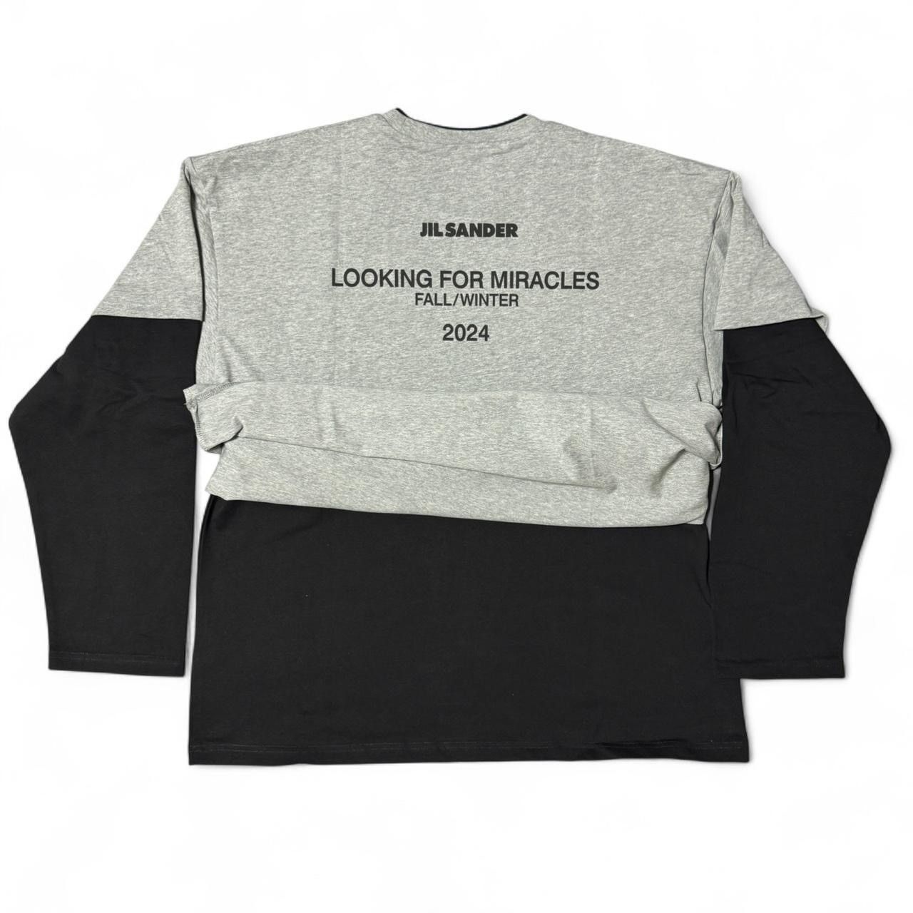 Jil Sander Jil Sander "Looking For Miracles" double-layer long T-shirt Size US XL / EU 56 / 4 - 3 Thumbnail