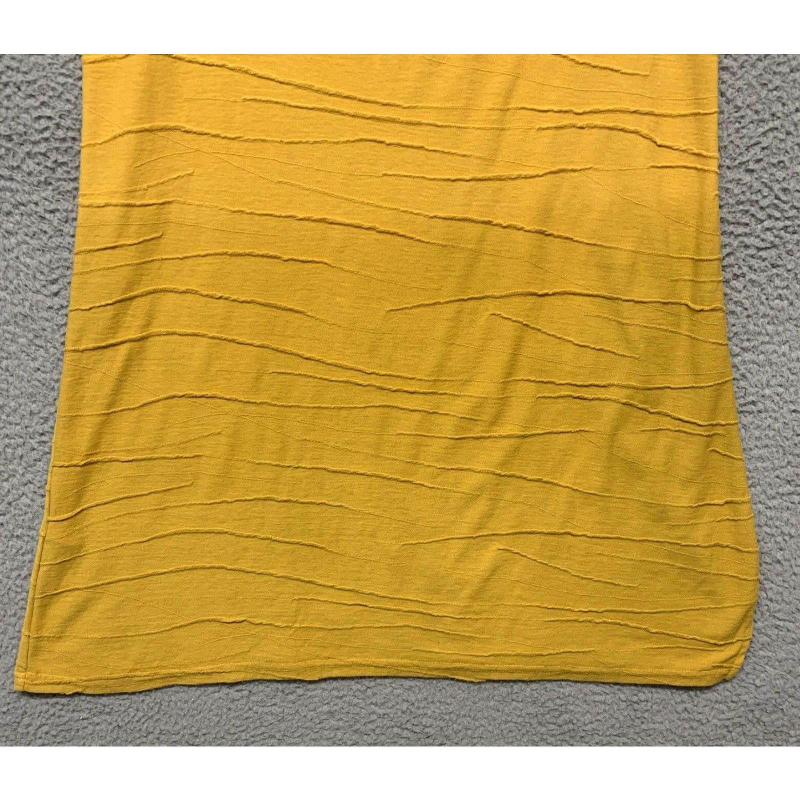 Yeti Yak & Yeti Women’s Dress Mustard SZ M 3” Side Slit 1 Pocket Drop Shoulder Casual Knee Length Short Sleeve Size M / US 6-8 / IT 42-44 - 5 Thumbnail