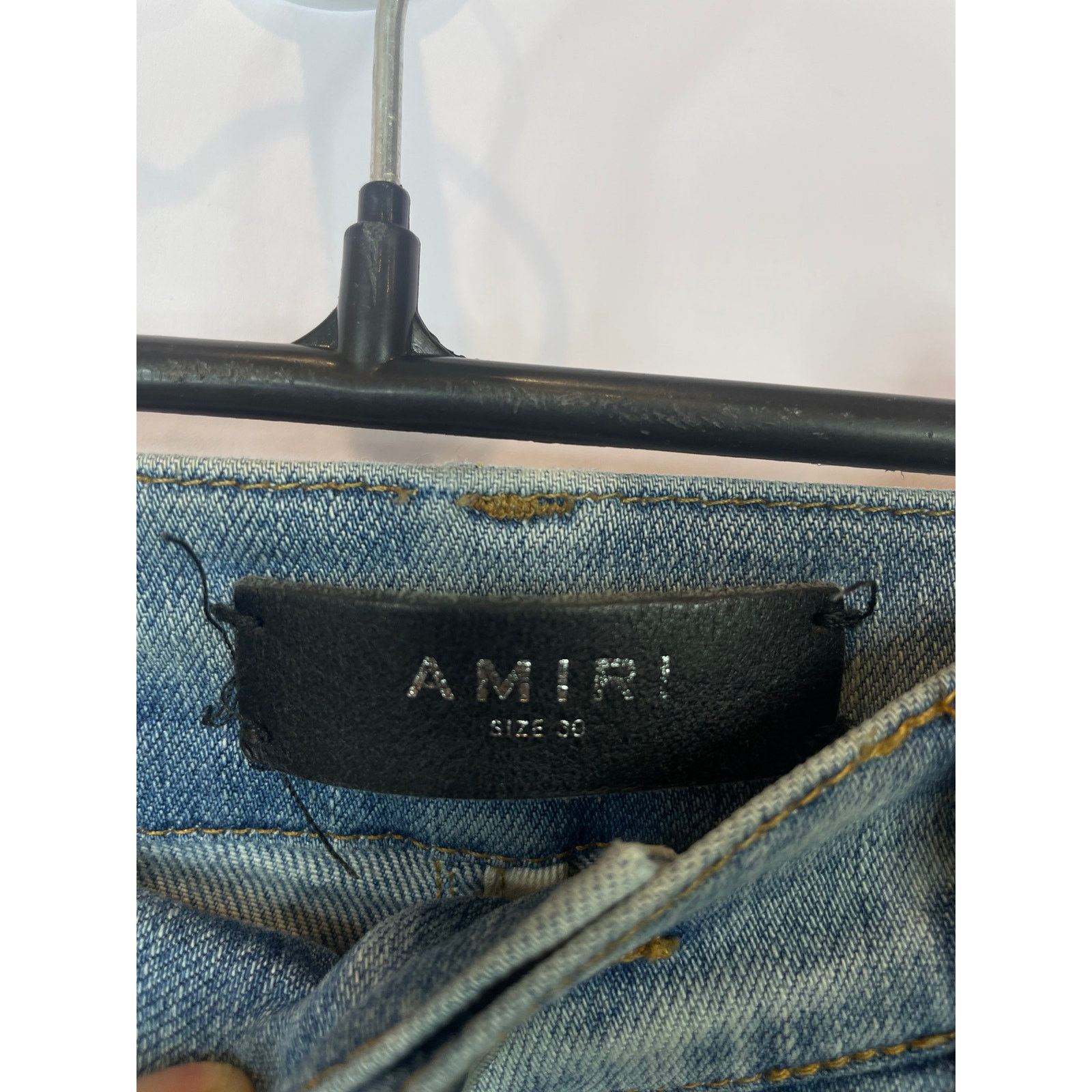 Amiri Amiri Light Wash Tie Dye Patch Blue Jeans Size US 30 / EU 46 - 3 Thumbnail