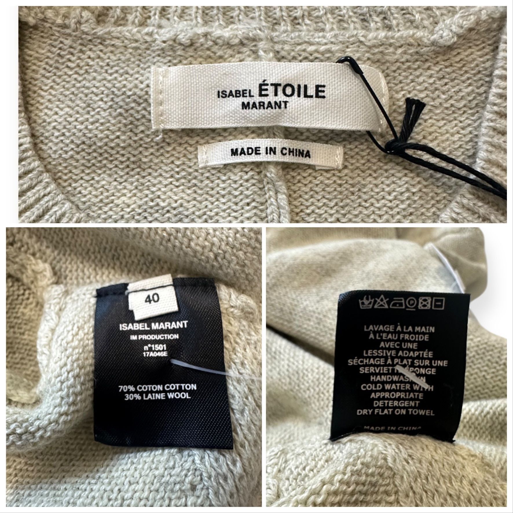 Isabel Marant Etoile Isabel Marant Étoile Kelia Sweater PU0561-17A046E Light Grey Size M / US 6-8 / IT 42-44 - 4 Thumbnail