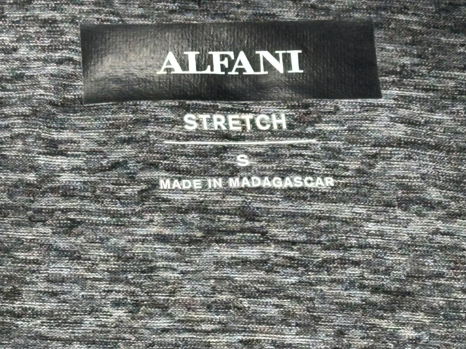 Alfani Alfani Stretch 1/4 Button Moisture Wicking Polo Shirt Gray S Size US S / EU 44-46 / 1 - 4 Thumbnail