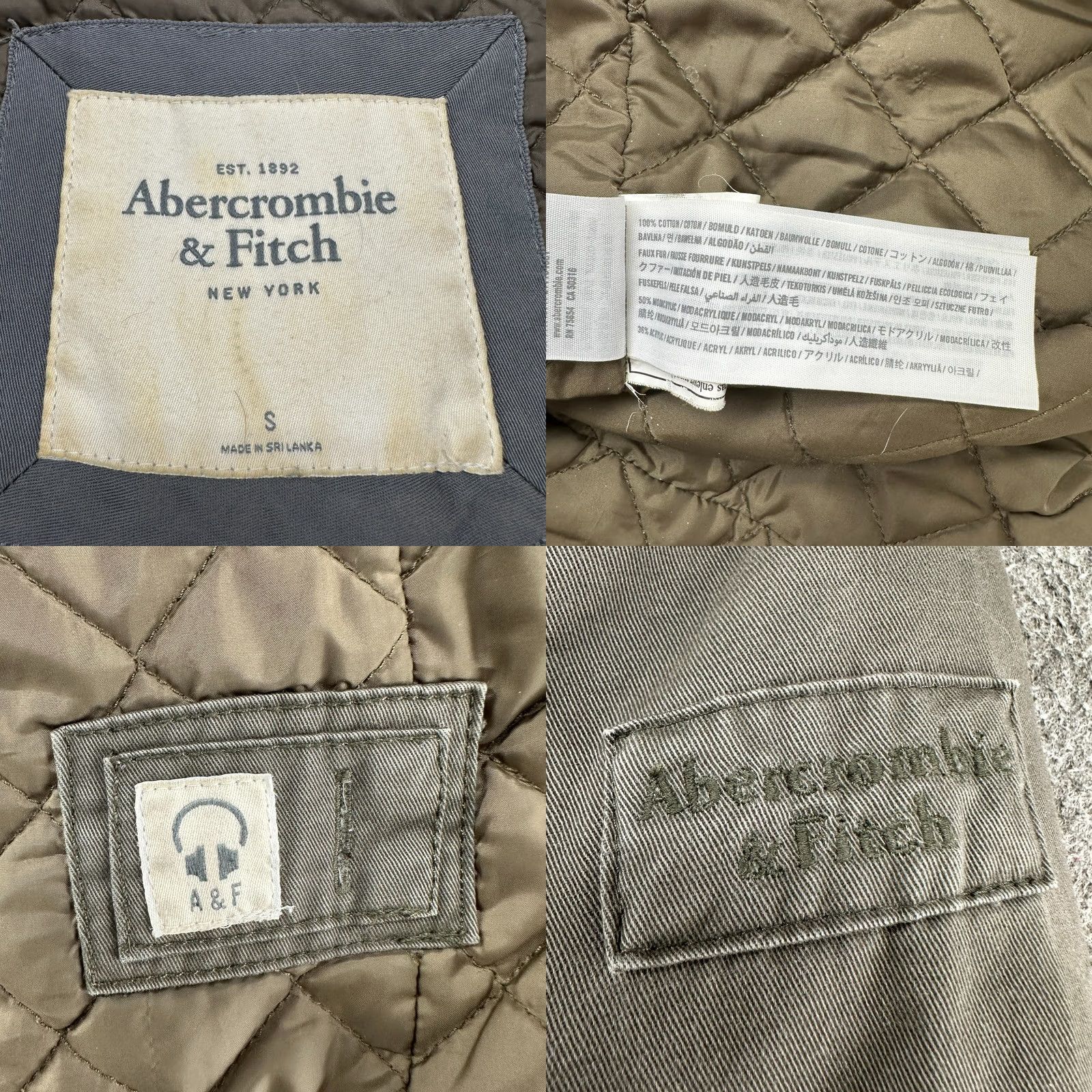 Abercrombie & Fitch VINTAGE Abercrombie & Fitch Parka Jacket Womens Small Green Hooded Lined Army Winter Casual Womens Size S / US 4 / IT 40 - 9 Thumbnail