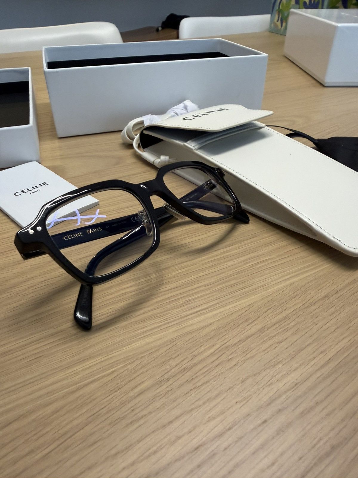 Celine Celine CL50139F Black Rectangular Optical Glasses Frame Size ONE SIZE - 15 Thumbnail