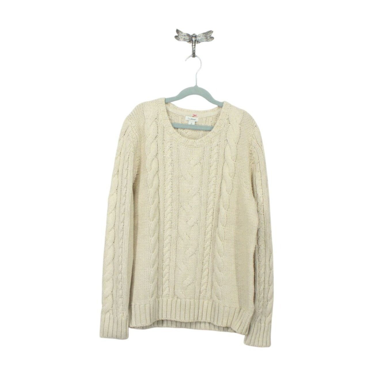 L.L. Bean LL Bean Women's Cable Sweater Crewneck Size M / US 6-8 / IT 42-44 - 1 Thumbnail