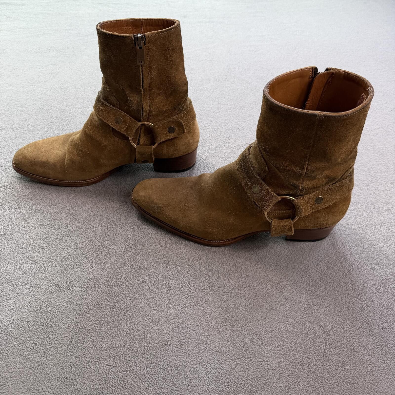 Saint Laurent Paris Saint Laurent Paris Wyatt Harness Suede Boots Tan Mens US 8 Size US 8 / EU 41 - 2 Thumbnail