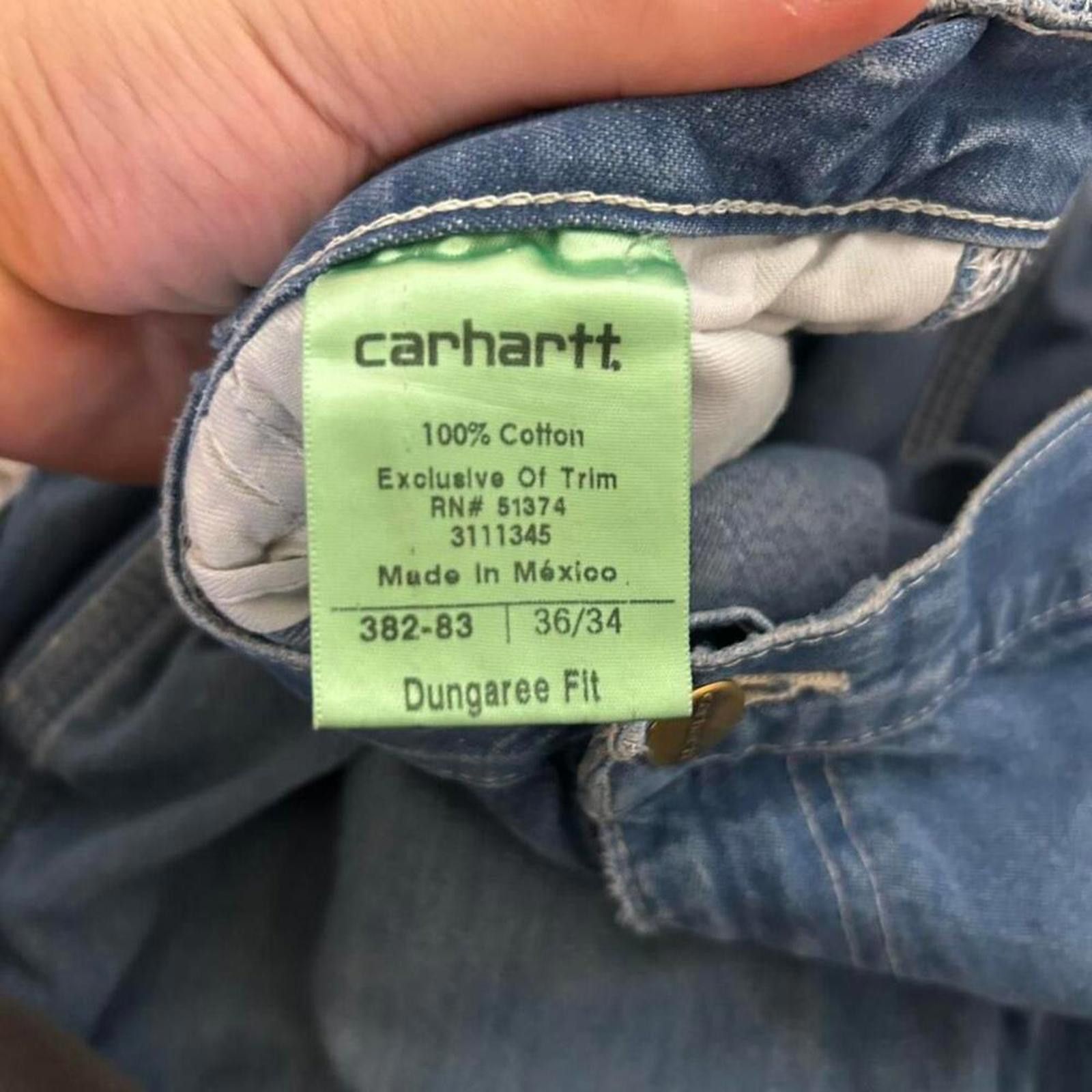 Carhartt Vintage distressed carhartt jeans 36x34 Size US 36 / EU 52 - 3 Thumbnail