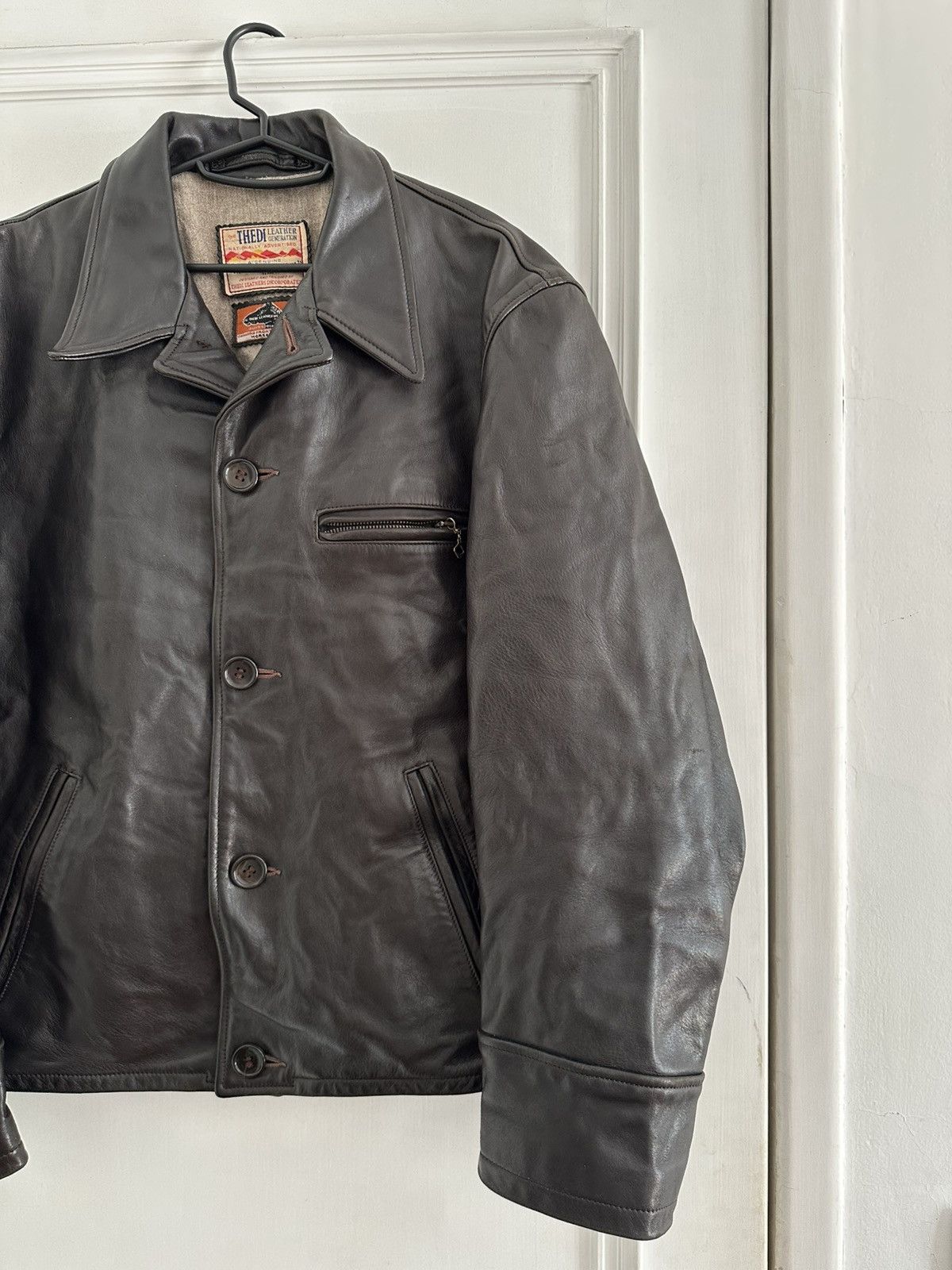 Thedi Thedi Vintage Military Army Style Cropped Leather Jacket Size US M / EU 48-50 / 2 - 8 Thumbnail