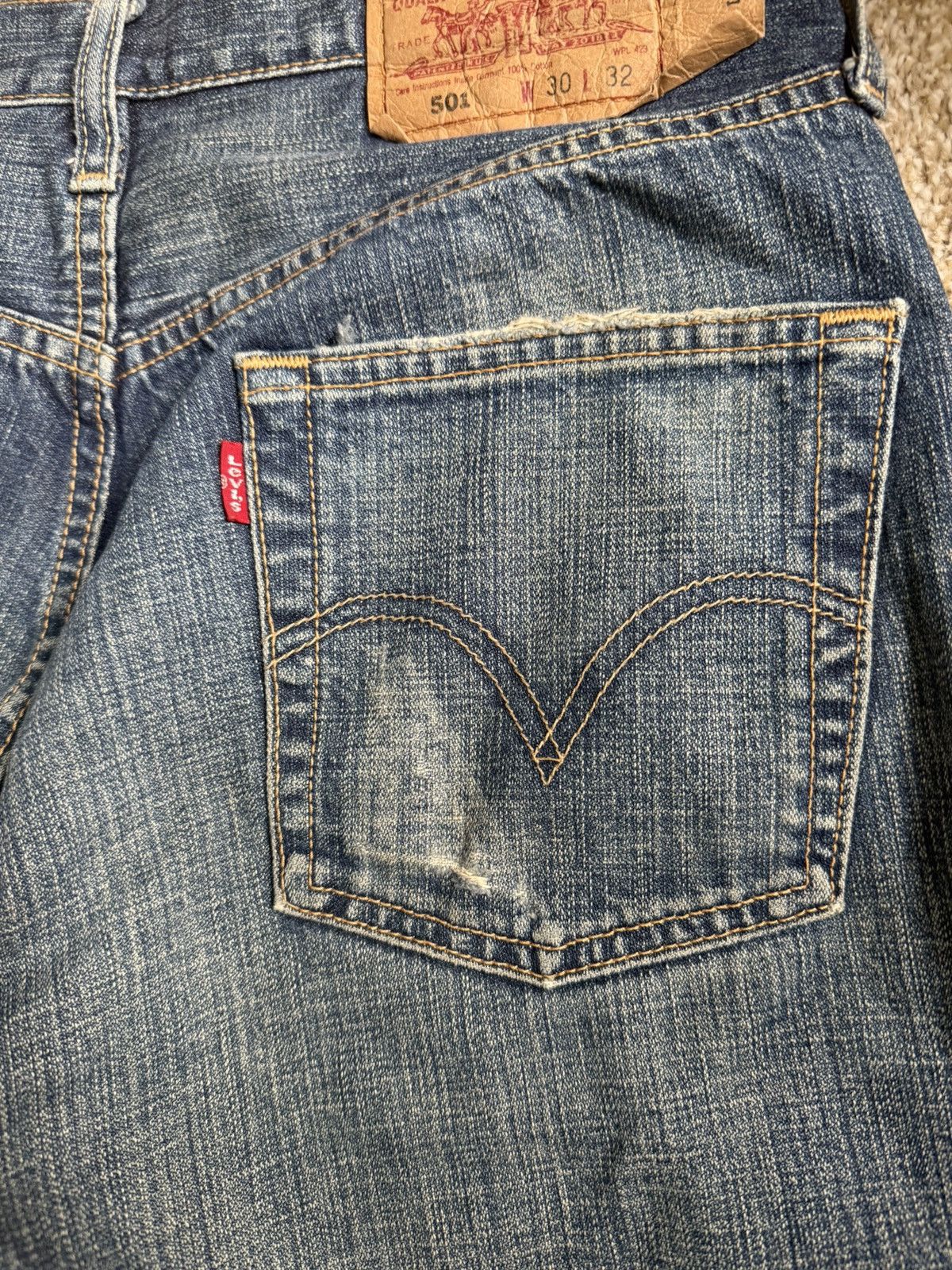 Levi's Vintage Levi’s 501 Distressed Thrashed Denim Size US 30 / EU 46 - 3 Thumbnail