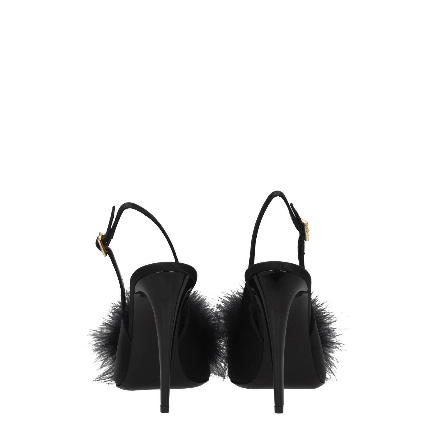 Saint Laurent Paris ob1o1e1124 Satin Sandals in Black Size US 7.5 / IT 37.5 - 5 Thumbnail