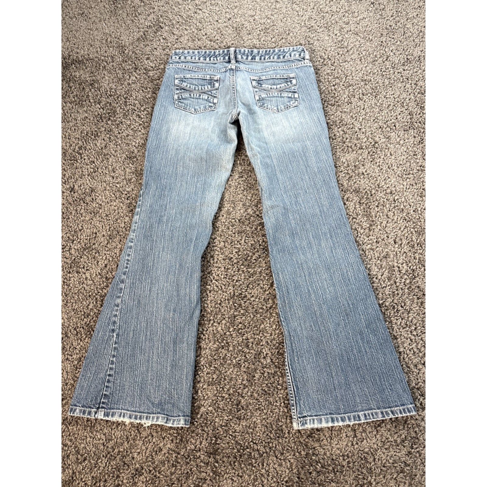 Route 66 VINTAGE Route 66 Jeans Womens Bootcut Low Rise Embroidered Light Wash 32in 30in Inseam Bohemian Distressed Size 24" / US 00 / IT 34 - 6 Thumbnail