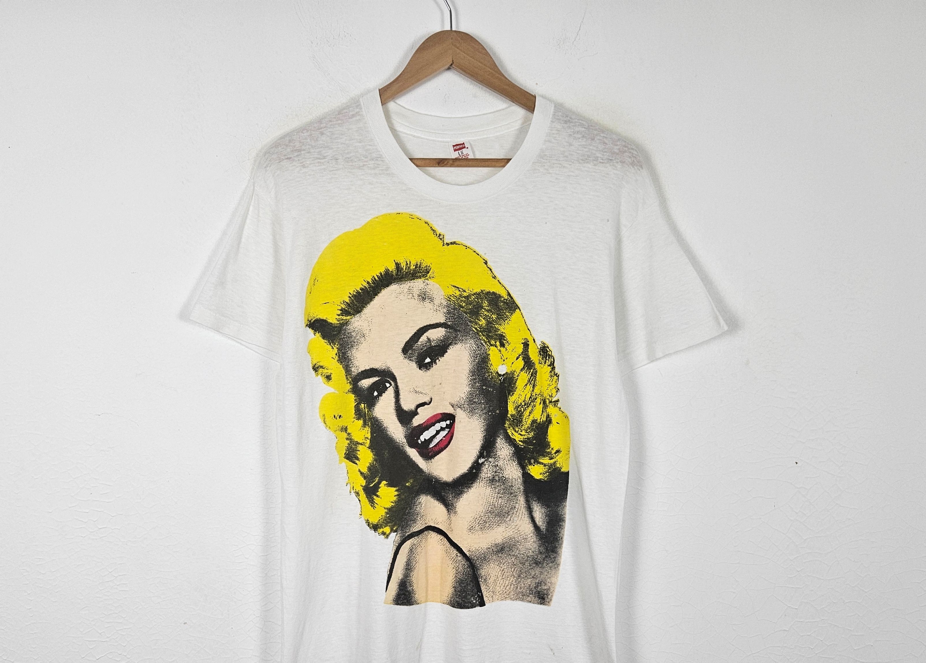 Vintage Vintage Marilyn Monroe 80s pop art print shirt Size US L / EU 52-54 / 3 - 2 Thumbnail