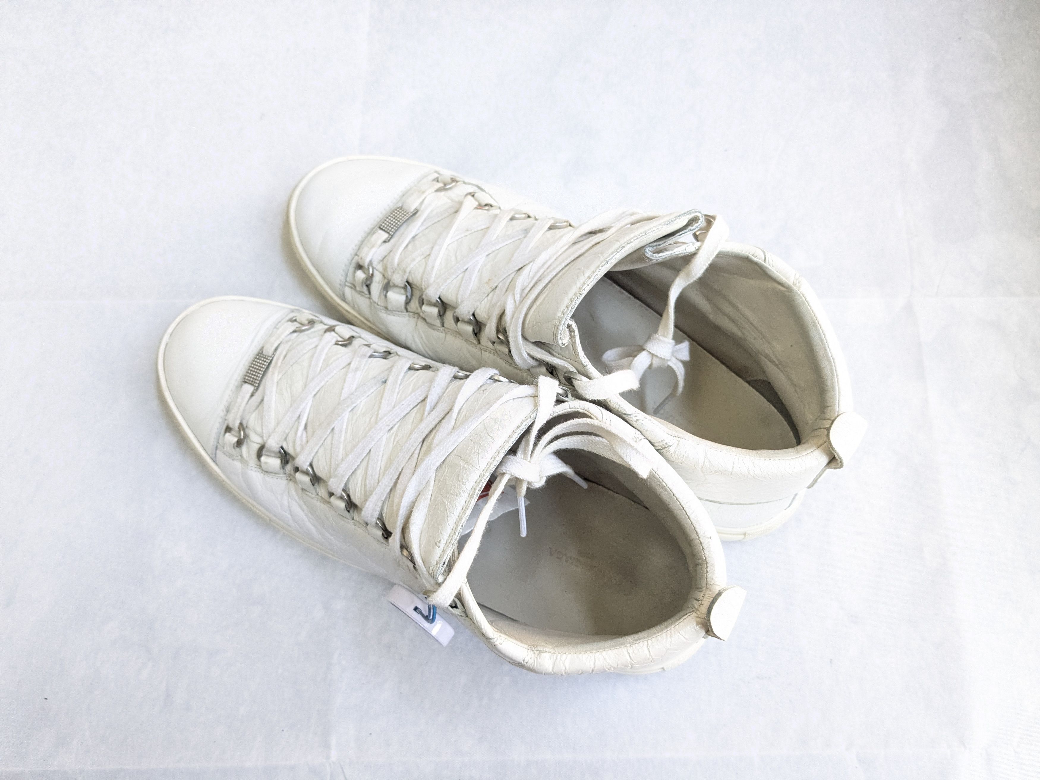 Balenciaga Balenciaga Arena Sneakers White 13 High Tops Leather Size US 13 / EU 46 - 12 Thumbnail