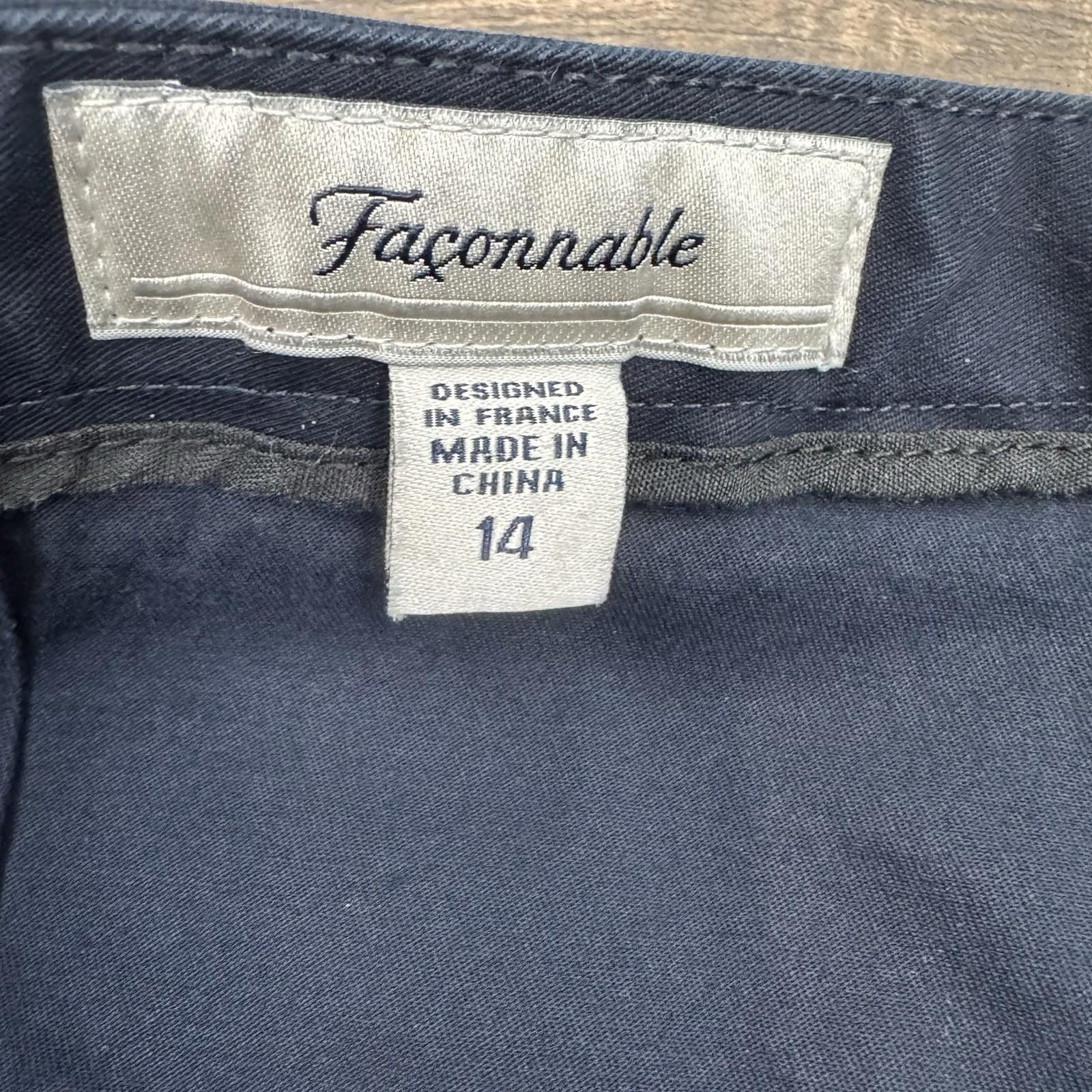 Faconnable Faconnable Women's Straight Leg Pants Trousers Size 14 Size 36" / US 14 / IT 50 - 2 Thumbnail