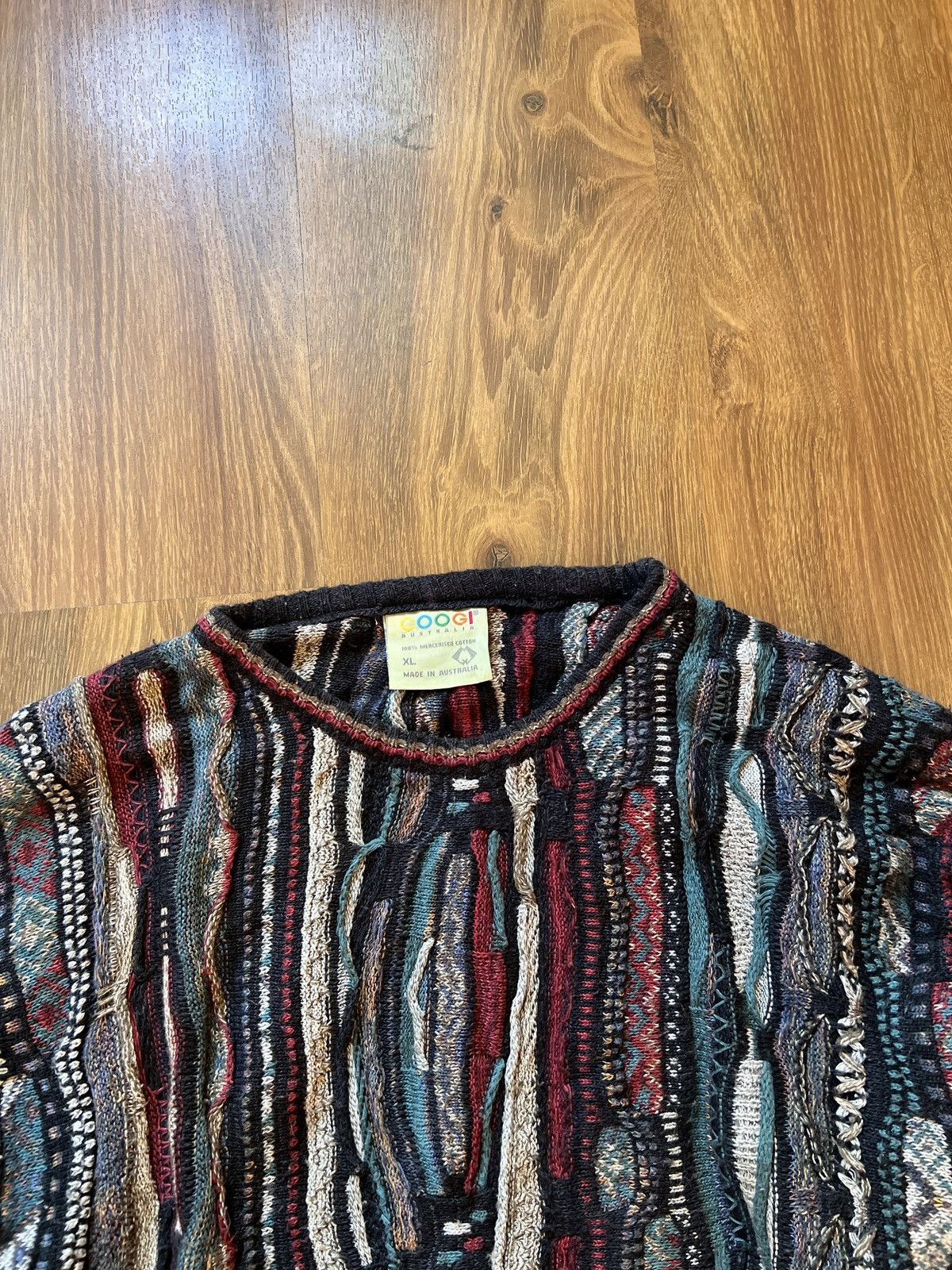 Coogi Rare Coogi 3D Knit / Sweater (Blue/Red/White) Size US L / EU 52-54 / 3 - 8 Thumbnail