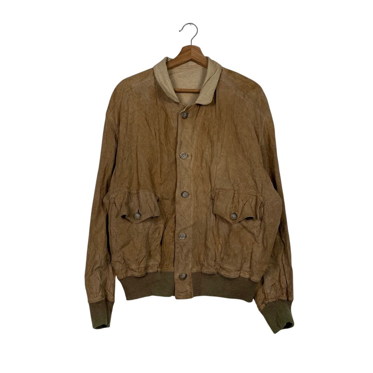 Vintage Vintage Italian Designer Remo Mercalli Suede Leather Jacket Size US M / EU 48-50 / 2 - 1 Thumbnail
