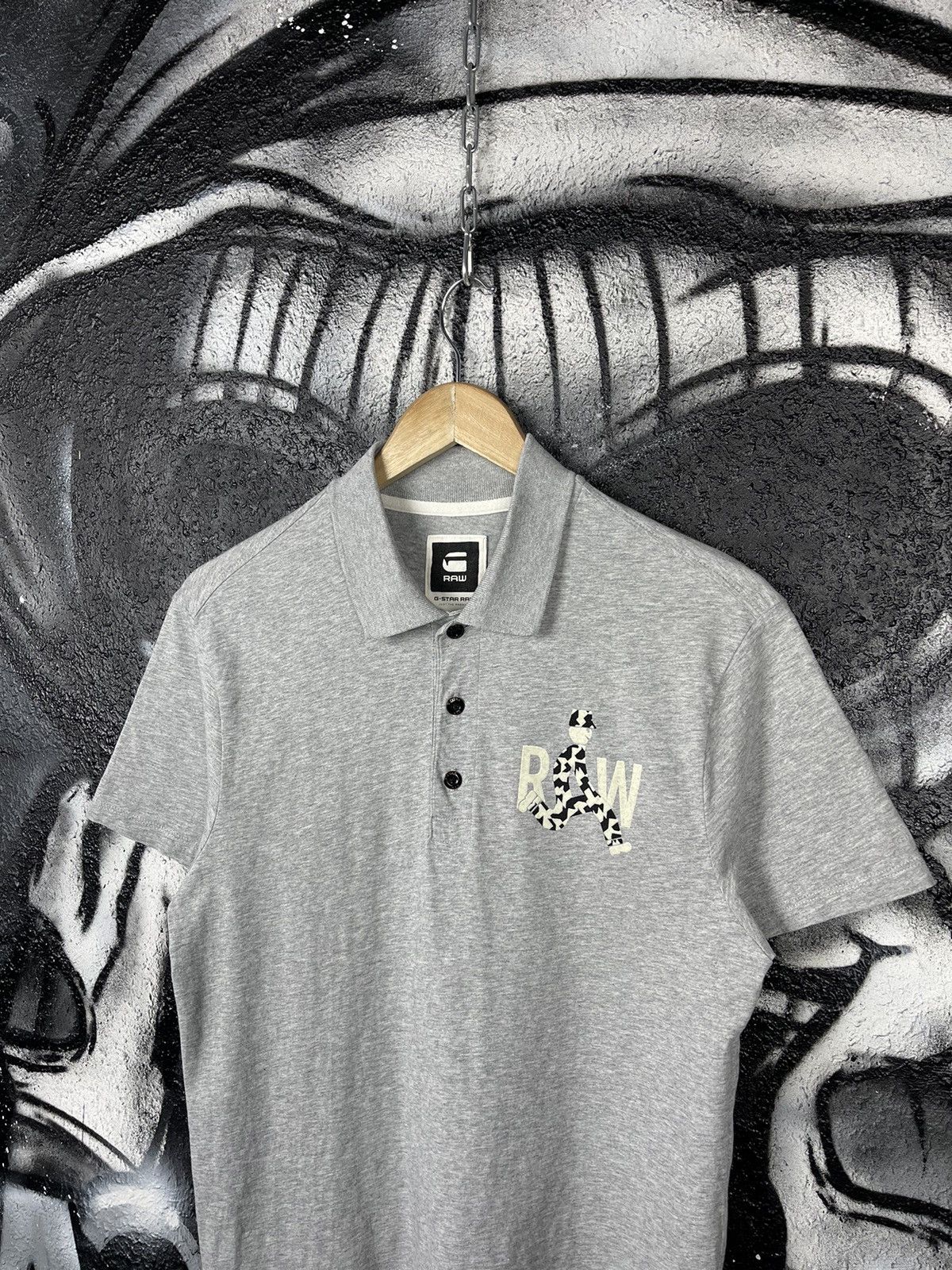 G-Star G-Star Raw Slim Fit Grey Marhs Polo T-Shirt Men’s Size M Size US M / EU 48-50 / 2 - 3 Thumbnail