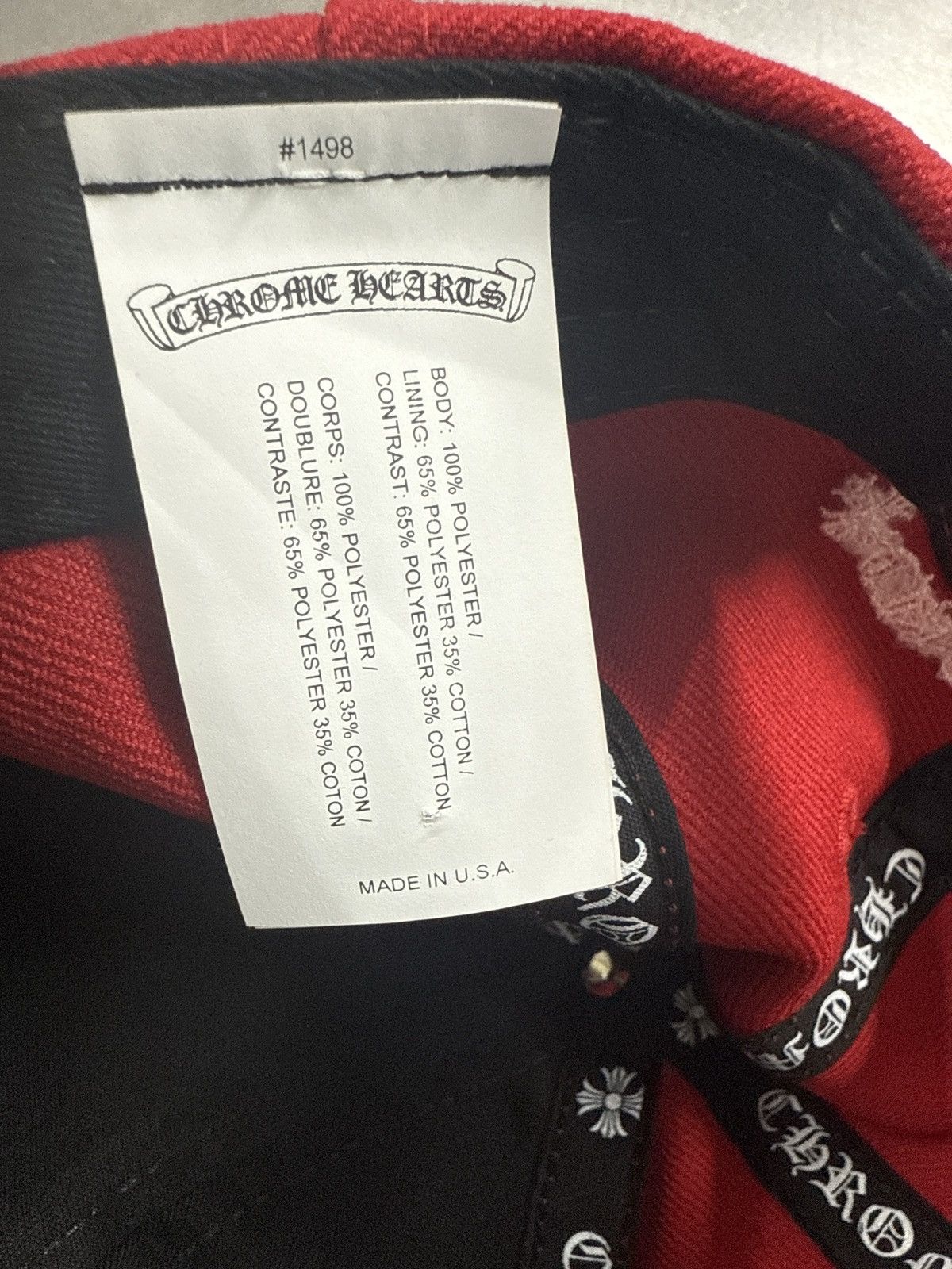 Chrome Hearts CHROME HEARTS LETTER HAT RED WHITE Size ONE SIZE - 8 Thumbnail