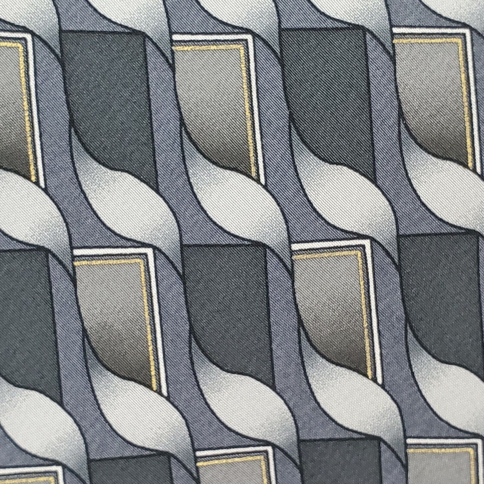 Croft & Barrow Croft Barrow Geometric Silver Silk Tie Classic Size ONE SIZE - 2 Thumbnail