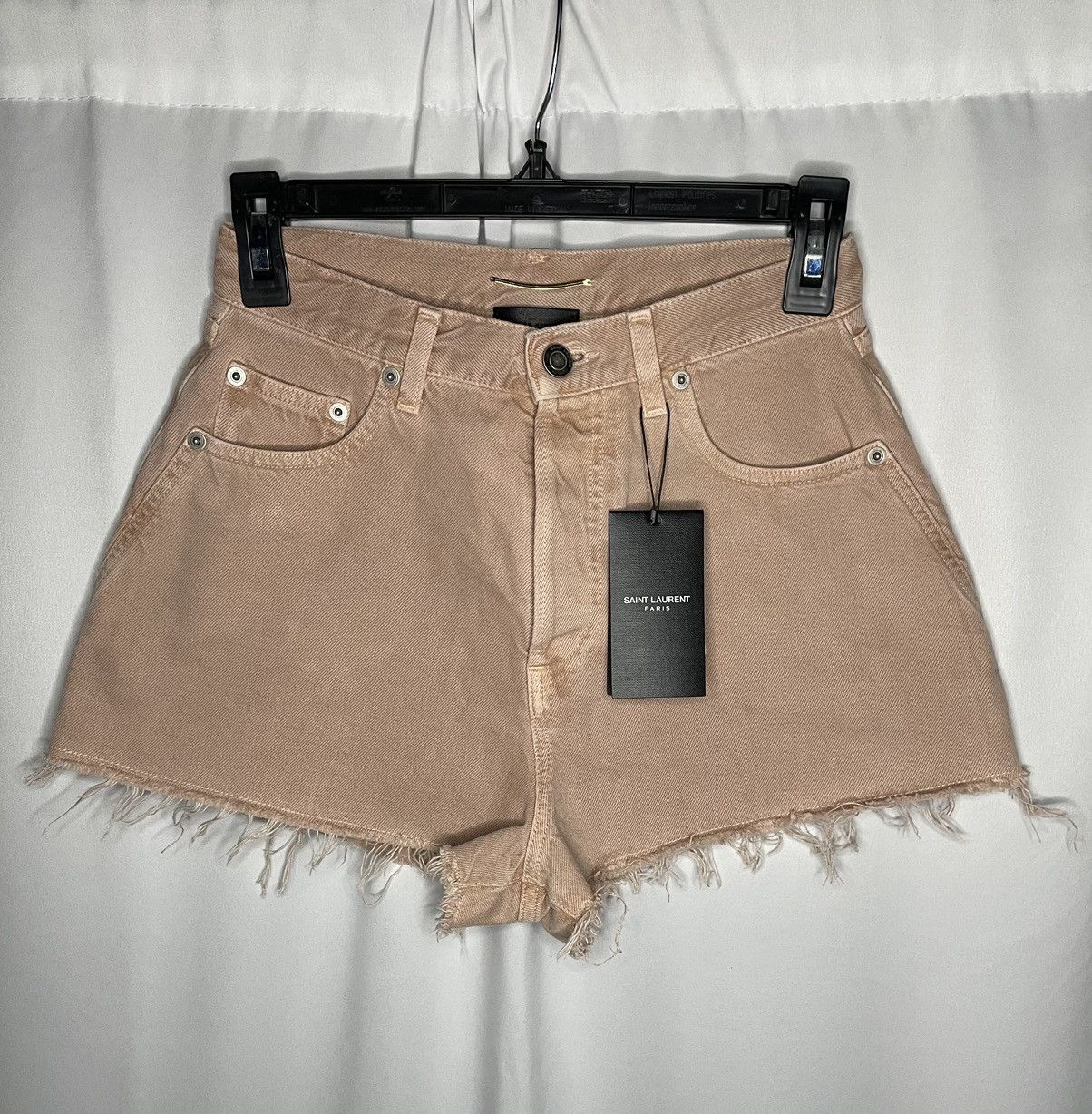 Saint Laurent Paris Saint Laurent Denim Shorts Size 26" / US 2 / IT 38 - 1 Thumbnail