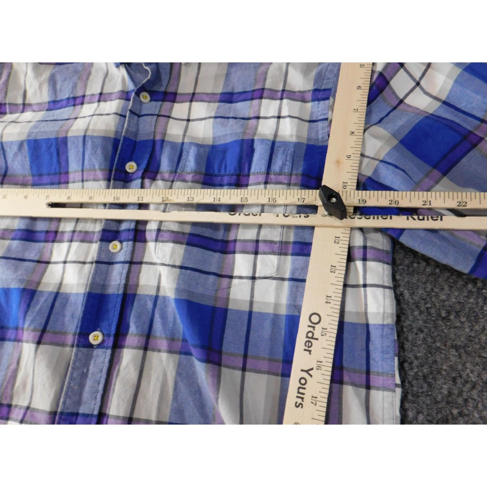 Izod Izod Shirt Mens Small blue plaid button-up classic casual retro Knit Cotton Long Sleeve Button-Down Collar Mens Size US S / EU 44-46 / 1 - 4 Thumbnail