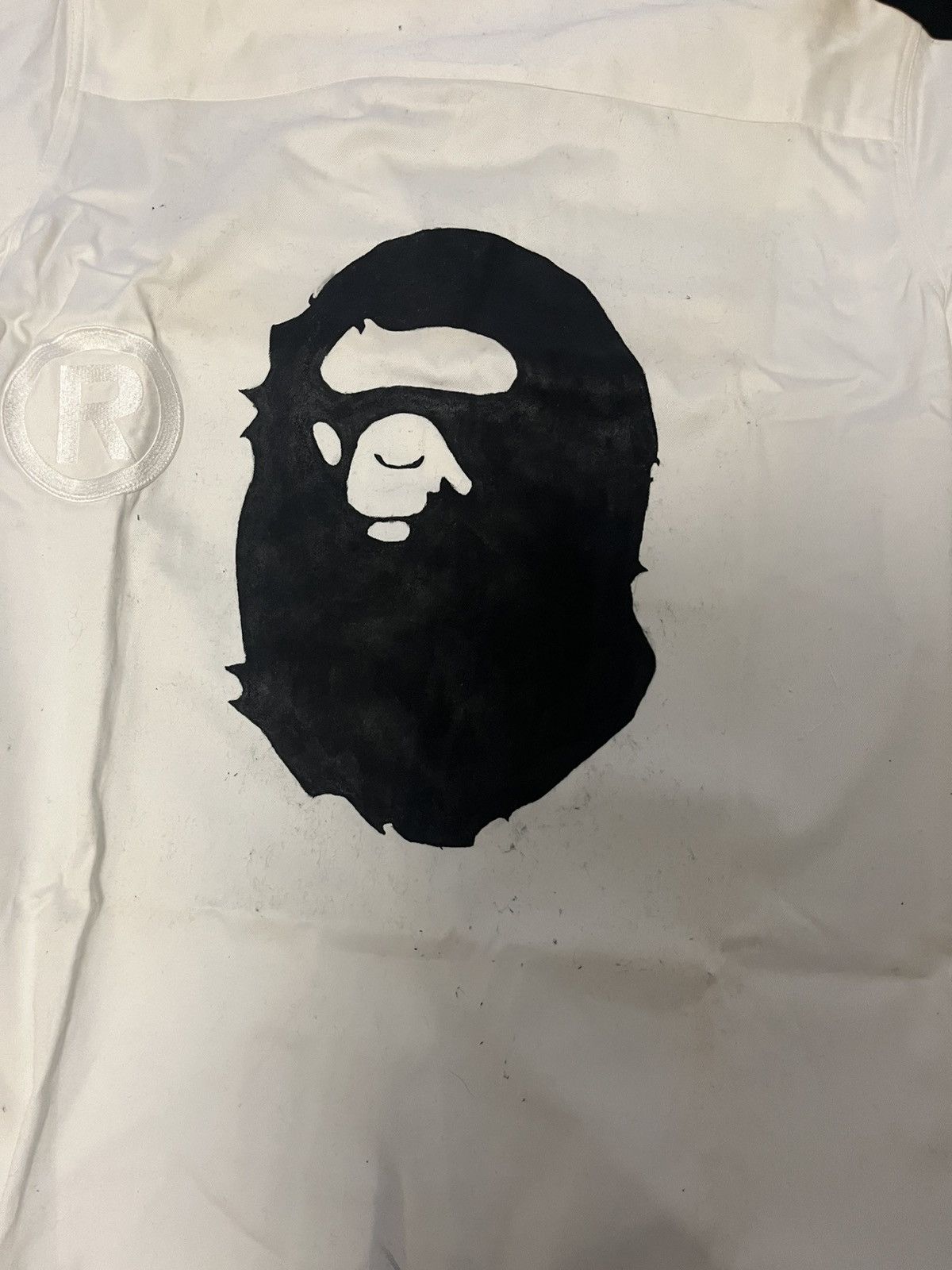 Bape Bape foot soldier white button up Size US XL / EU 56 / 4 - 13 Thumbnail