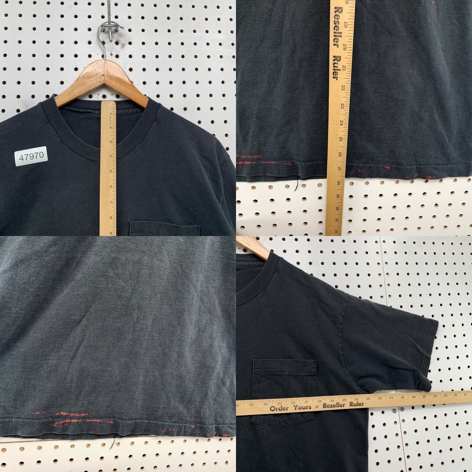 Vintage VINTAGE Black Pocket Shirt Mens XL Distressed Paint Stains Single Stitch Shirt Size US XL / EU 56 / 4 - 8 Thumbnail