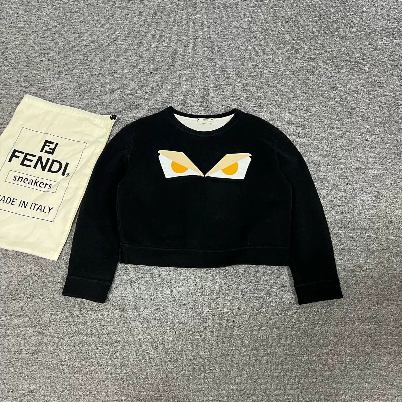 Fendi Fendi Black Devil Cropped Sweatshirt 38 Size S / US 4 / IT 40 - 1 Thumbnail