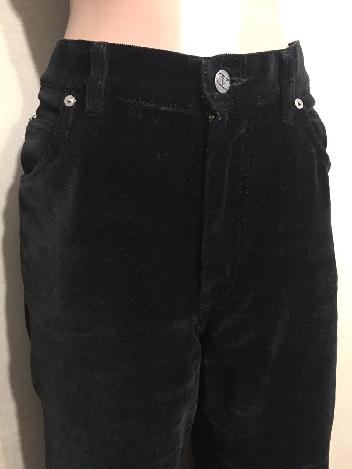 Valentino Valentino Jeans Black Velvet Style Pants Size 34 Size 34" / US 12 / IT 48 - 5 Thumbnail
