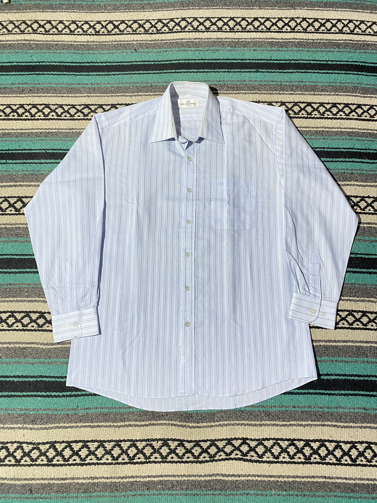 Balenciaga Balenciaga Striped Shirt Size US L / EU 52-54 / 3 - 1 Thumbnail
