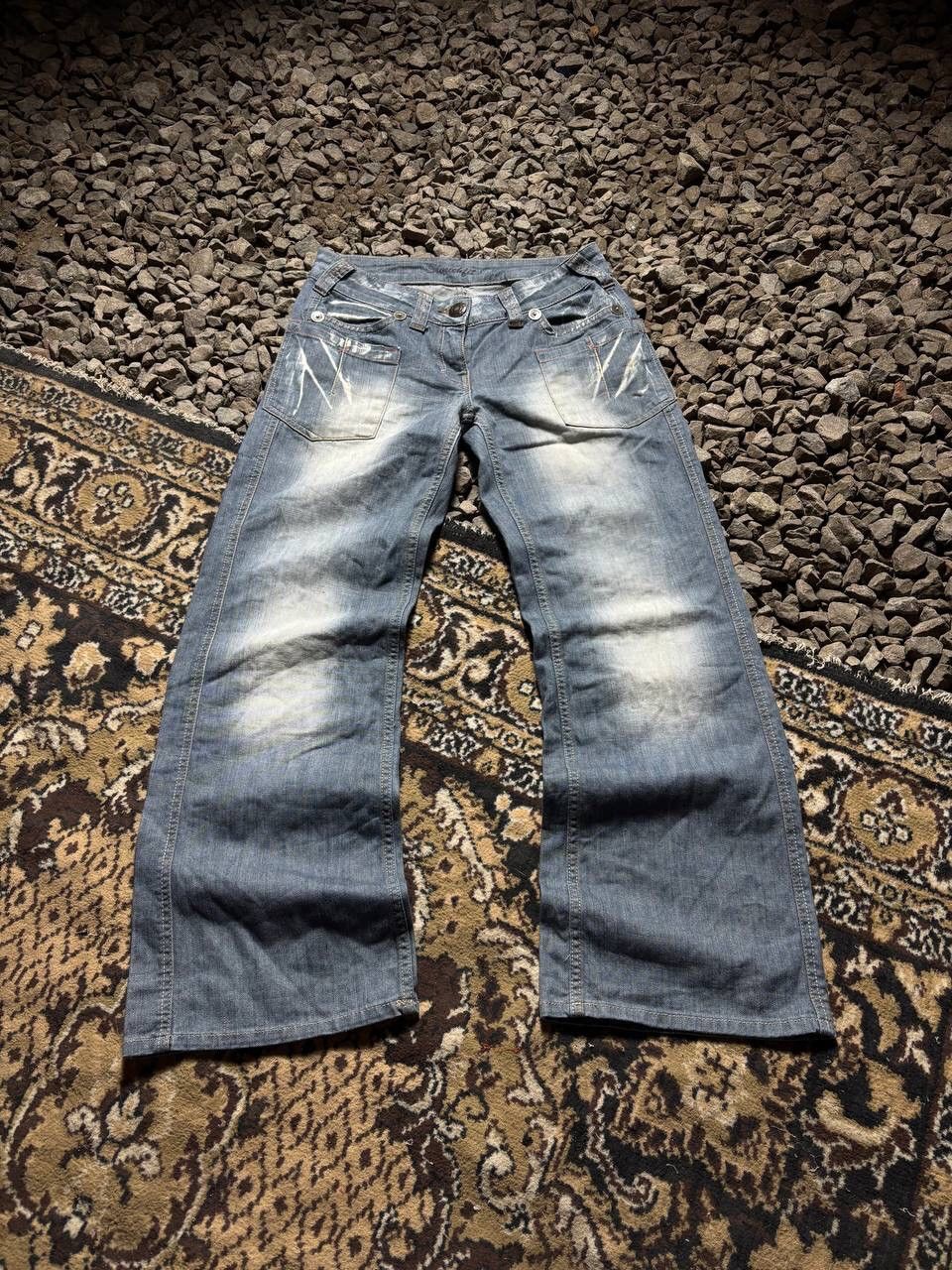 Pre-owned Hysteric Glamour X If Six Was Nine Flared Biker Ifsixwasnine Junya Lgb Style Vintage Jeans In Blue