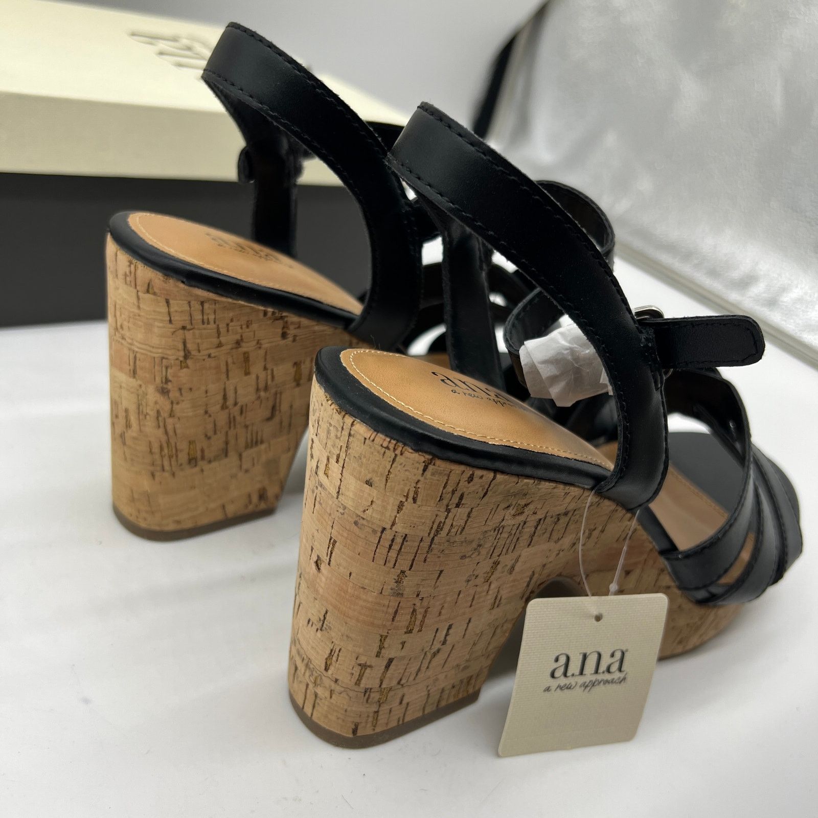 Other a.n.a Womens Billie Heeled Sandals Black Color Size 11M Size US 11 / IT 41 - 11 Thumbnail