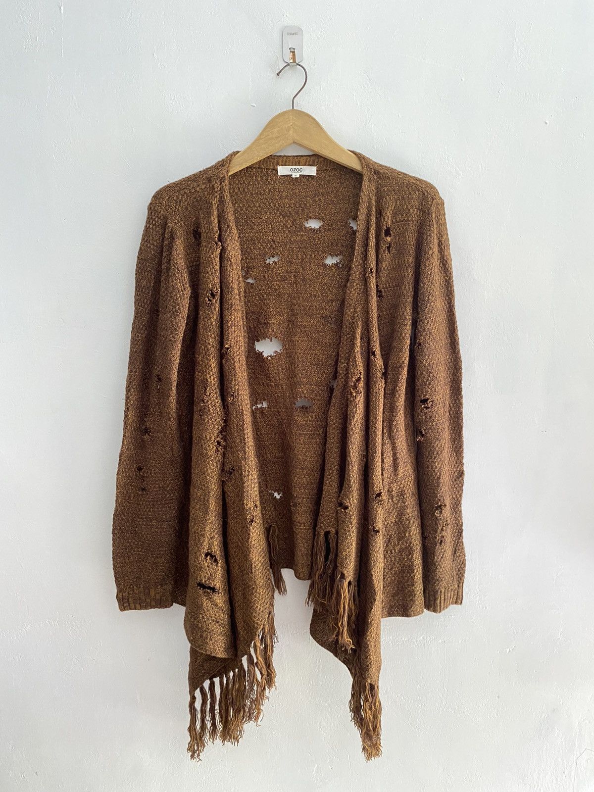 If Six Was Nine × Japanese Brand × Le Grande Bleu (L.G.B.) Ozoc distressed kimono knit ifsixwasnine style Size US M / EU 48-50 / 2 - 1 Thumbnail