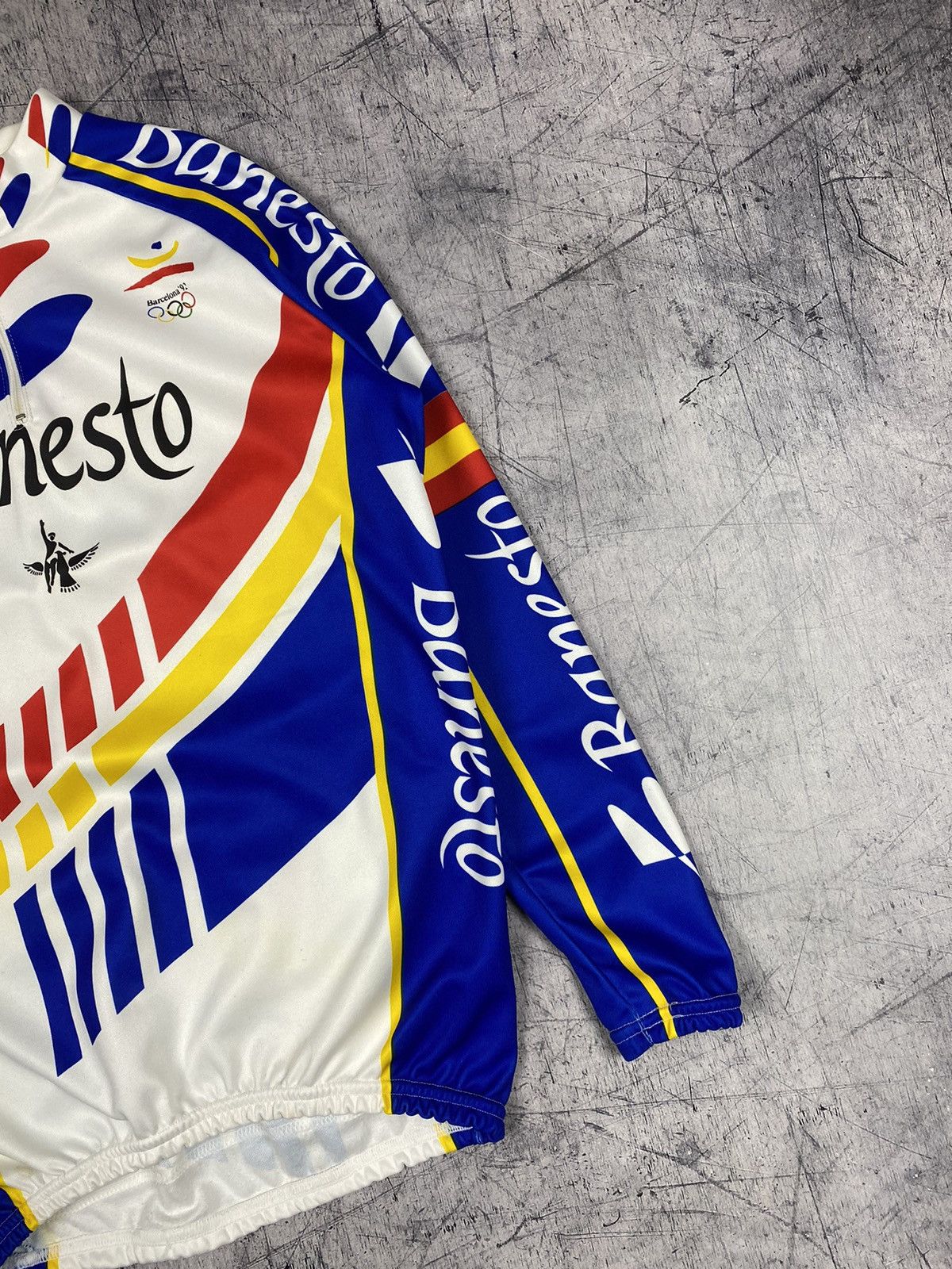 Vintage Banesto olympic barcelona 1992 cycling shirt Jersey expo92 Size US M / EU 48-50 / 2 - 3 Thumbnail