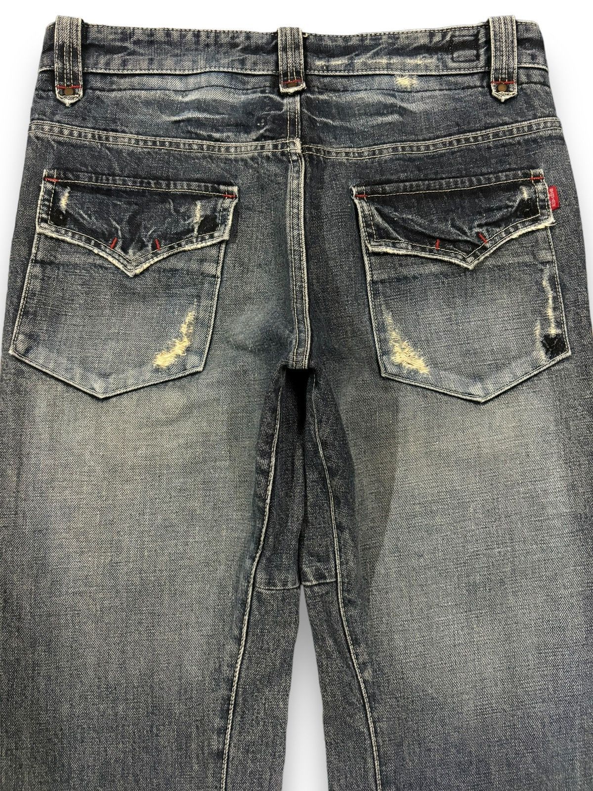 Hysteric Glamour Vintage Japanese Brand Bartack Studded Distressed Punk Jeans Size US 32 / EU 48 - 13 Thumbnail