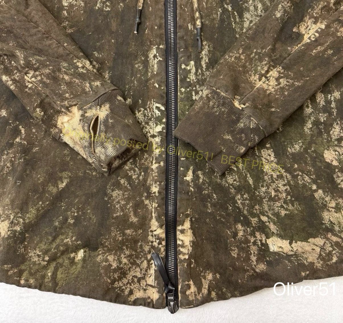 11 By Boris Bidjan Saberi 11 by BBS Oil-Painted Waxed Camo Jacket KKKK9/2610 Size US M / EU 48-50 / 2 - 2 Thumbnail