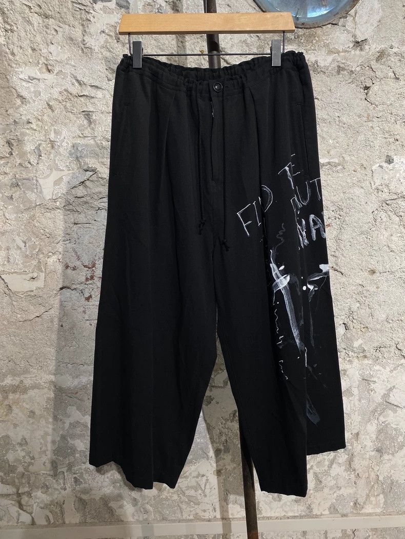 Yohji Yamamoto Yohji Yamamoto Y's printed black slacks-2505 Size US 30 / EU 46 - 1 Thumbnail