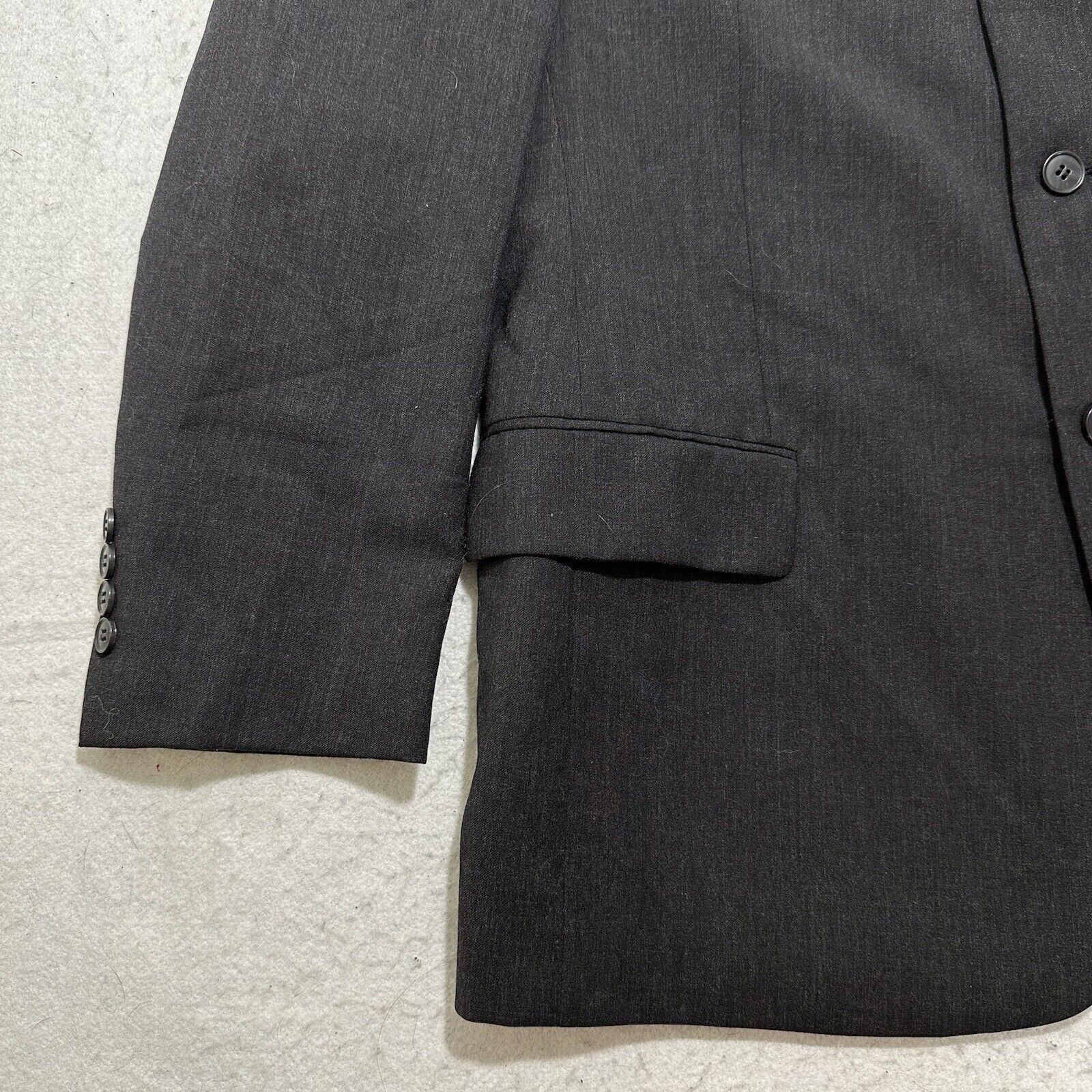 Other Axcess Claiborne 42R 100% Wool Suit Jacket Black/Gray Blazer Size 42R - 5 Thumbnail