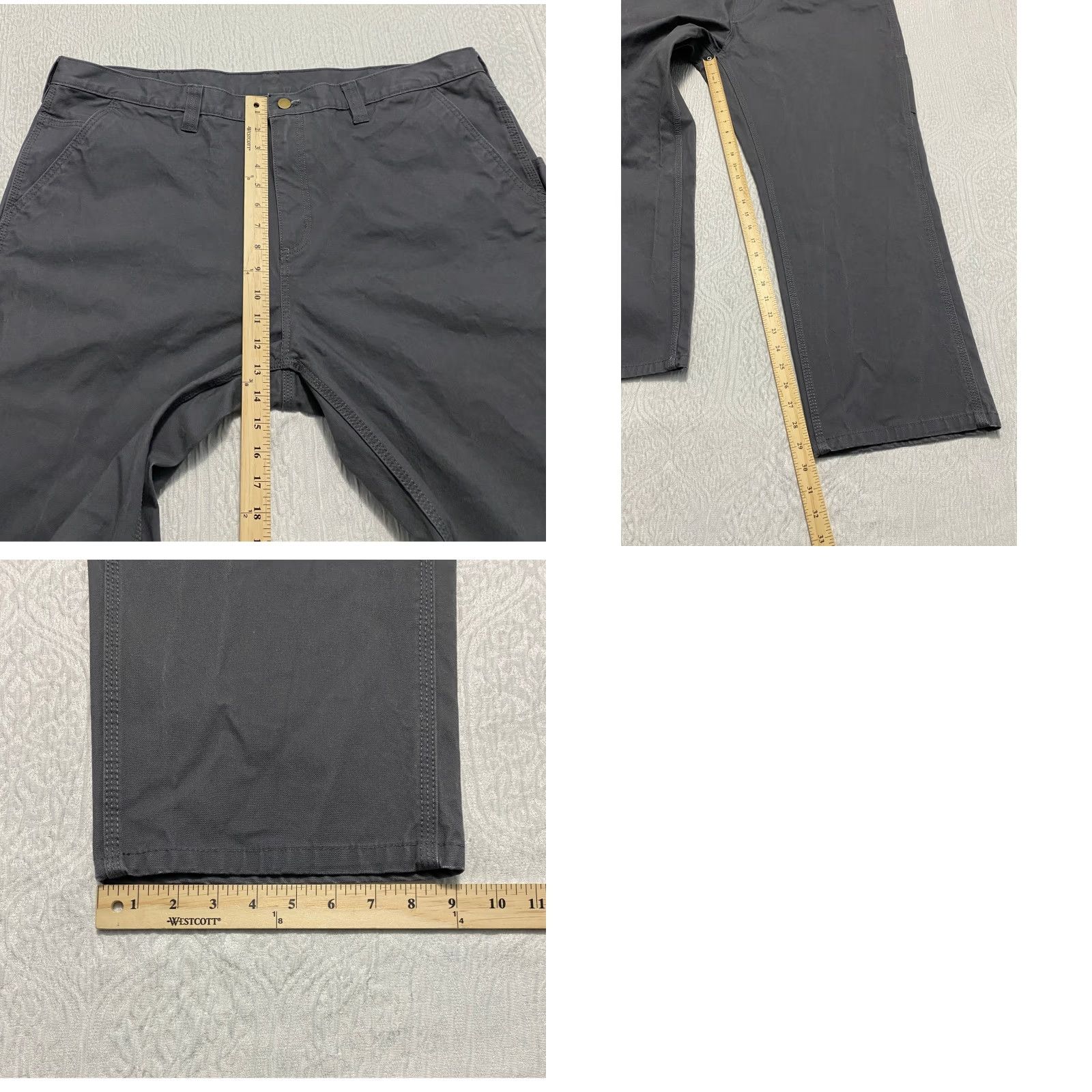Vintage Brahma Carpenter Pants Wide Leg Utility Work Men's 44×30 Gray Workwear Utility Pants Mens Carpenter Workwear 44x30 gray Brahma Mens Pants Size US 44 / EU 60 - 8 Thumbnail